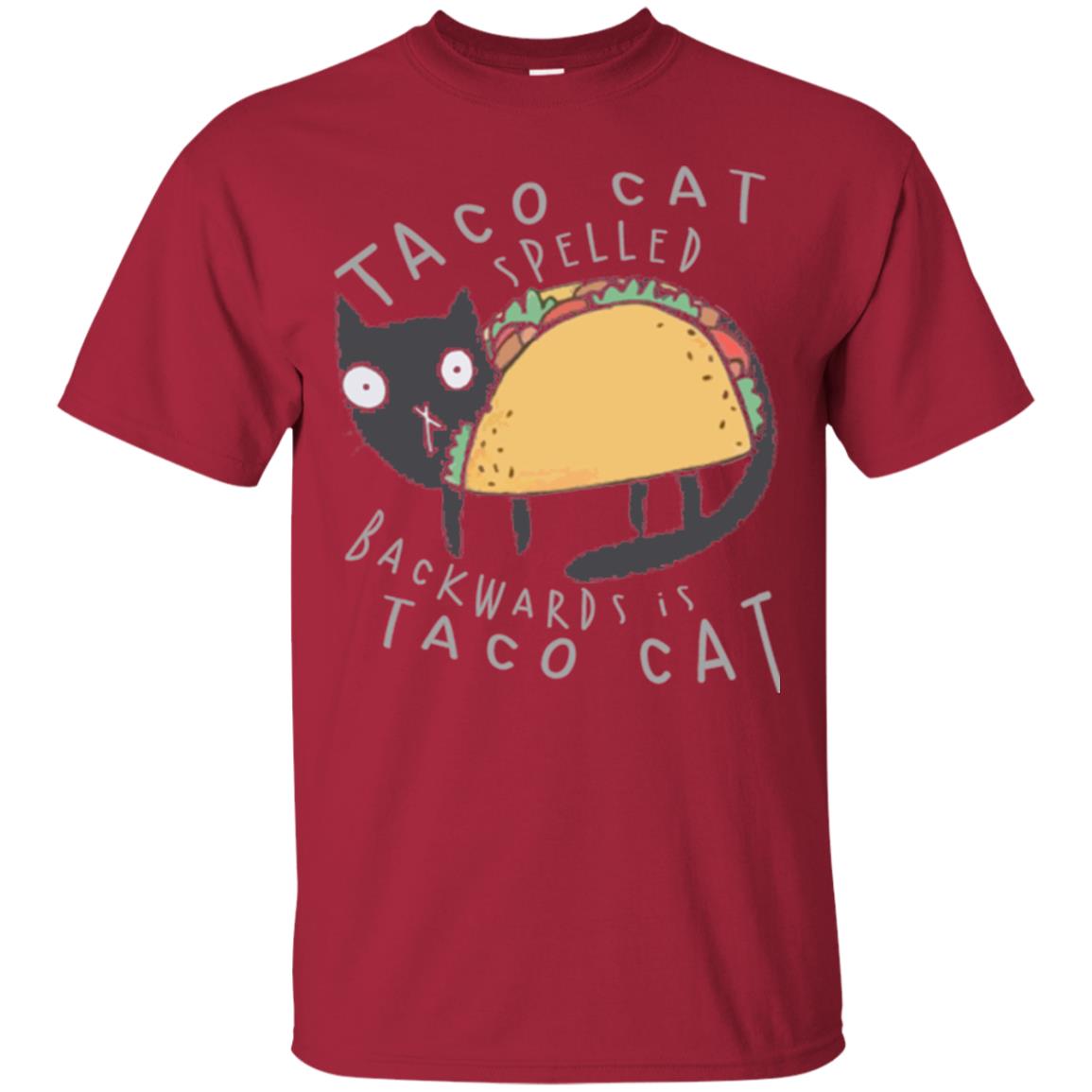 Cat Lovers T-shirt Taco Cat Spelled Backward Is Taco Cat Cardinal