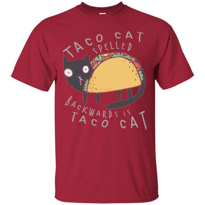 Cat Lovers T-shirt Taco Cat Spelled Backward Is Taco Cat Cardinal