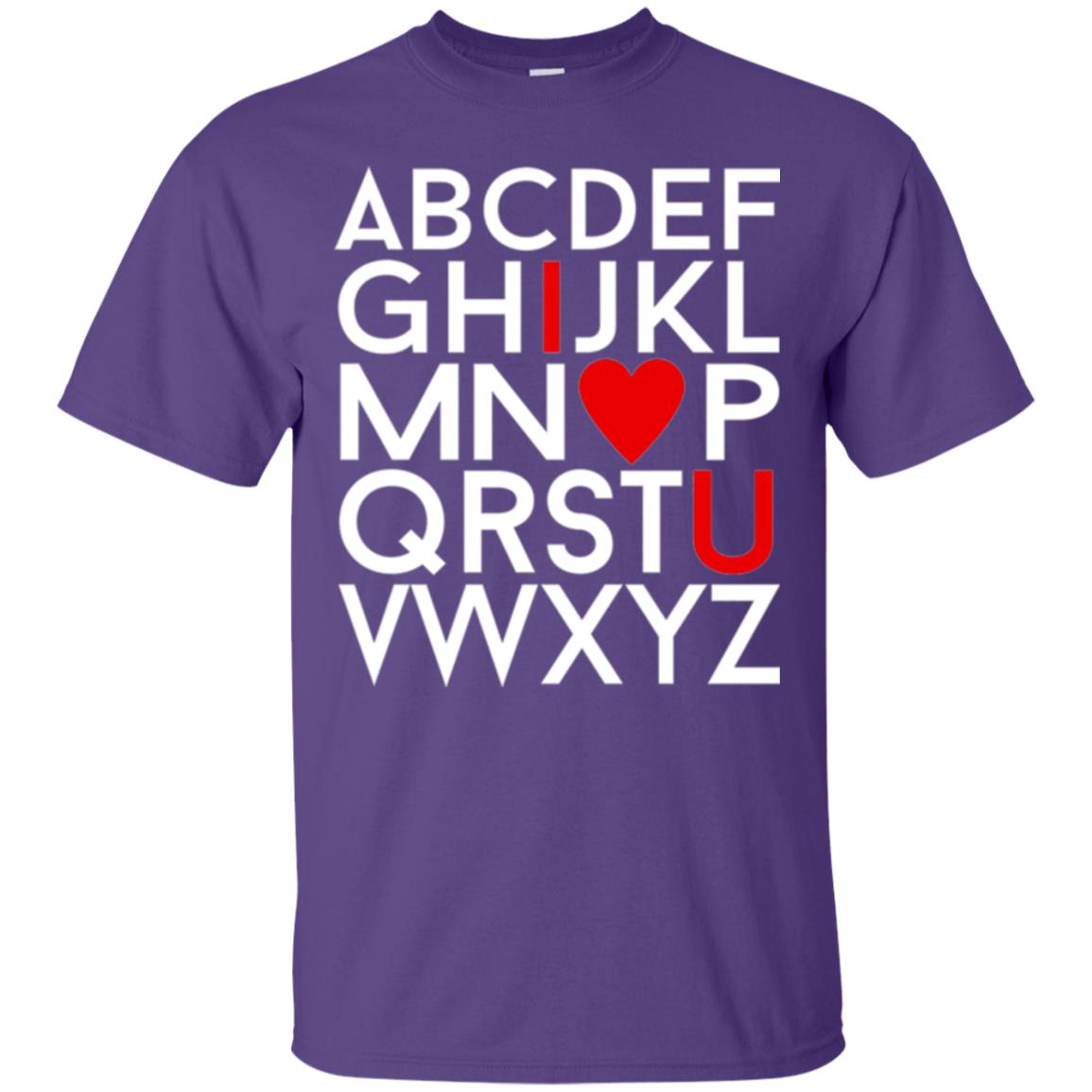 Happy Valentine_s Day Shirt, Alphabel I Love You Purple