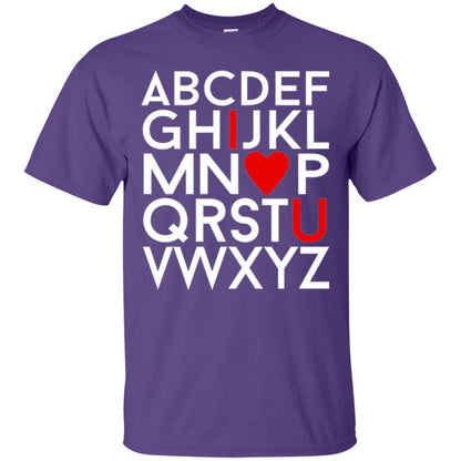 Happy Valentine_s Day Shirt, Alphabel I Love You Purple