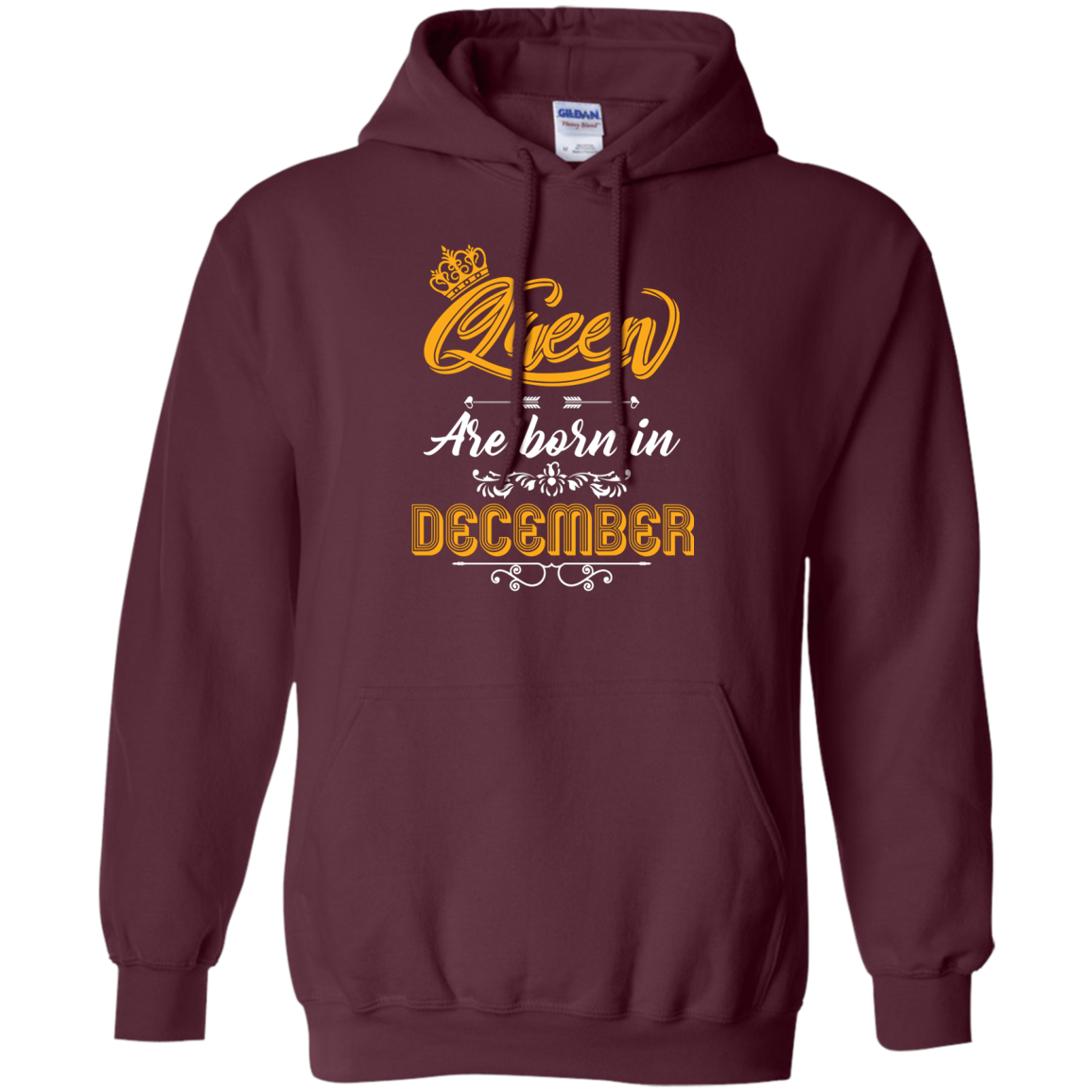 Brithday T-Shirt Queen Are Born In December Maroon