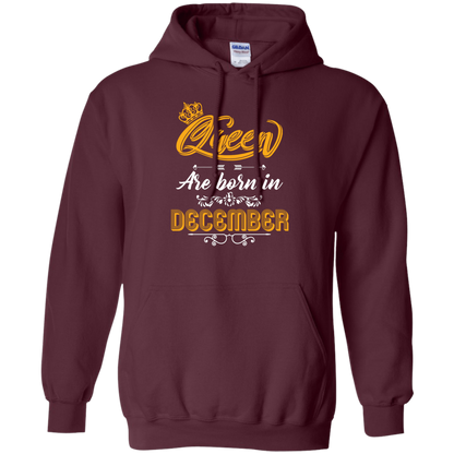 Brithday T-Shirt Queen Are Born In December Maroon