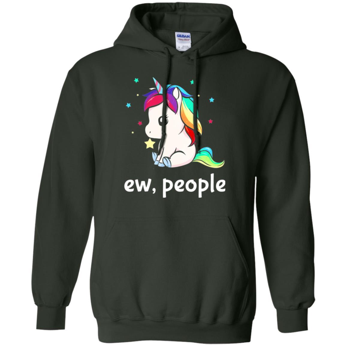 Unicorn Lover T-shirt Ew People T-shirt Forest Green