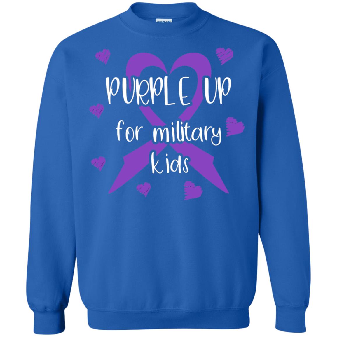 Purple Up For Military Kids Shirt Royal