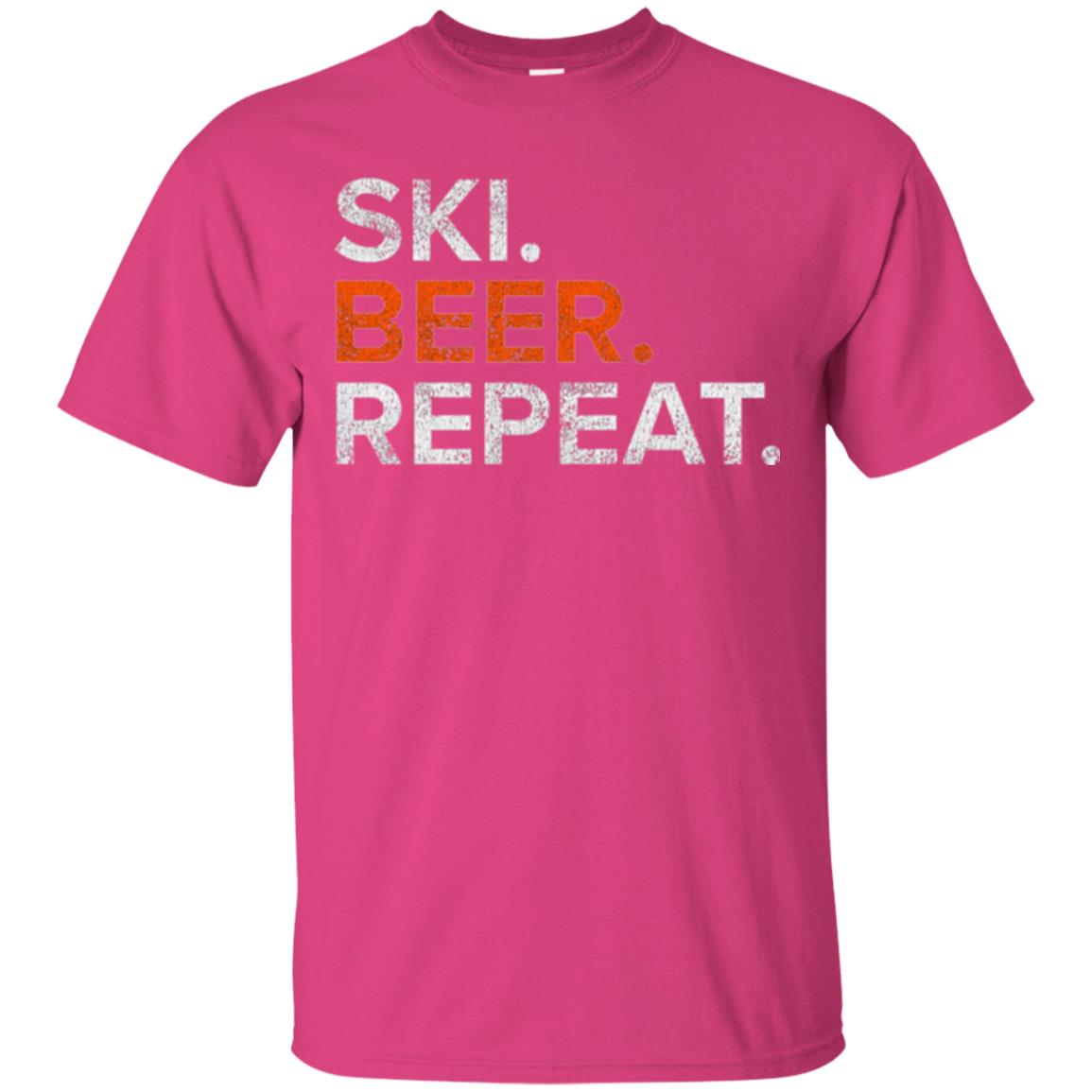 Ski And Beer Lovers T-shirt Heliconia