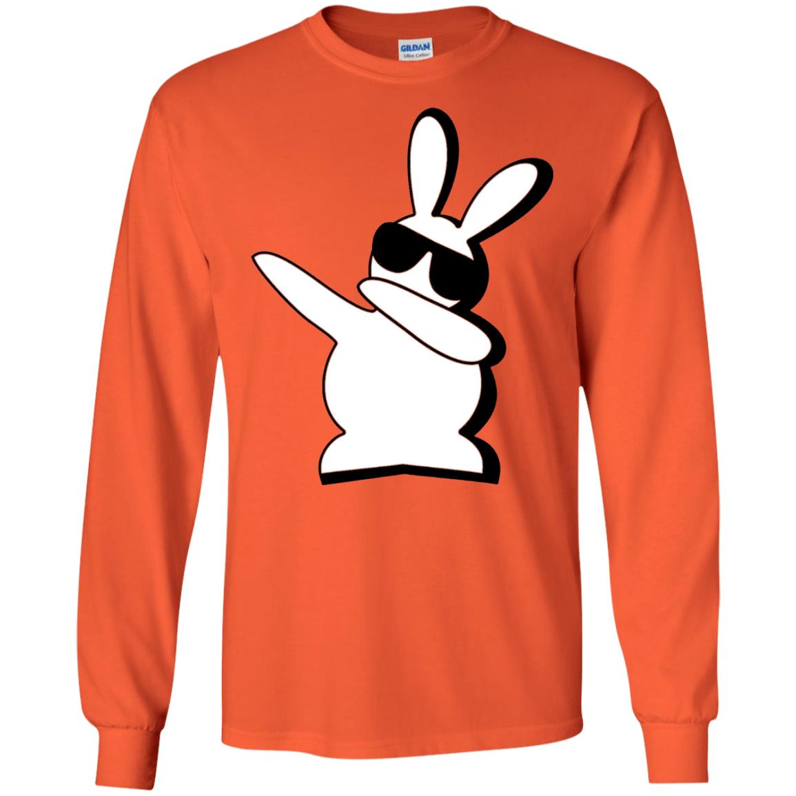 Dabbing Hip Hop Bunny Easter Shirt Orange