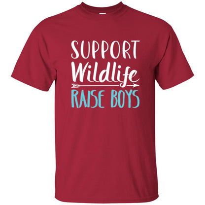 Funny Mother_s Day T-shirt Support Wildlife Raise Boys Cardinal