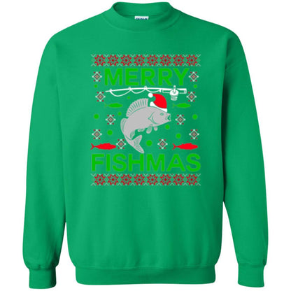 Christmas T-shirt Merry Fishmas Merry Christmas Fisherman Irish Green