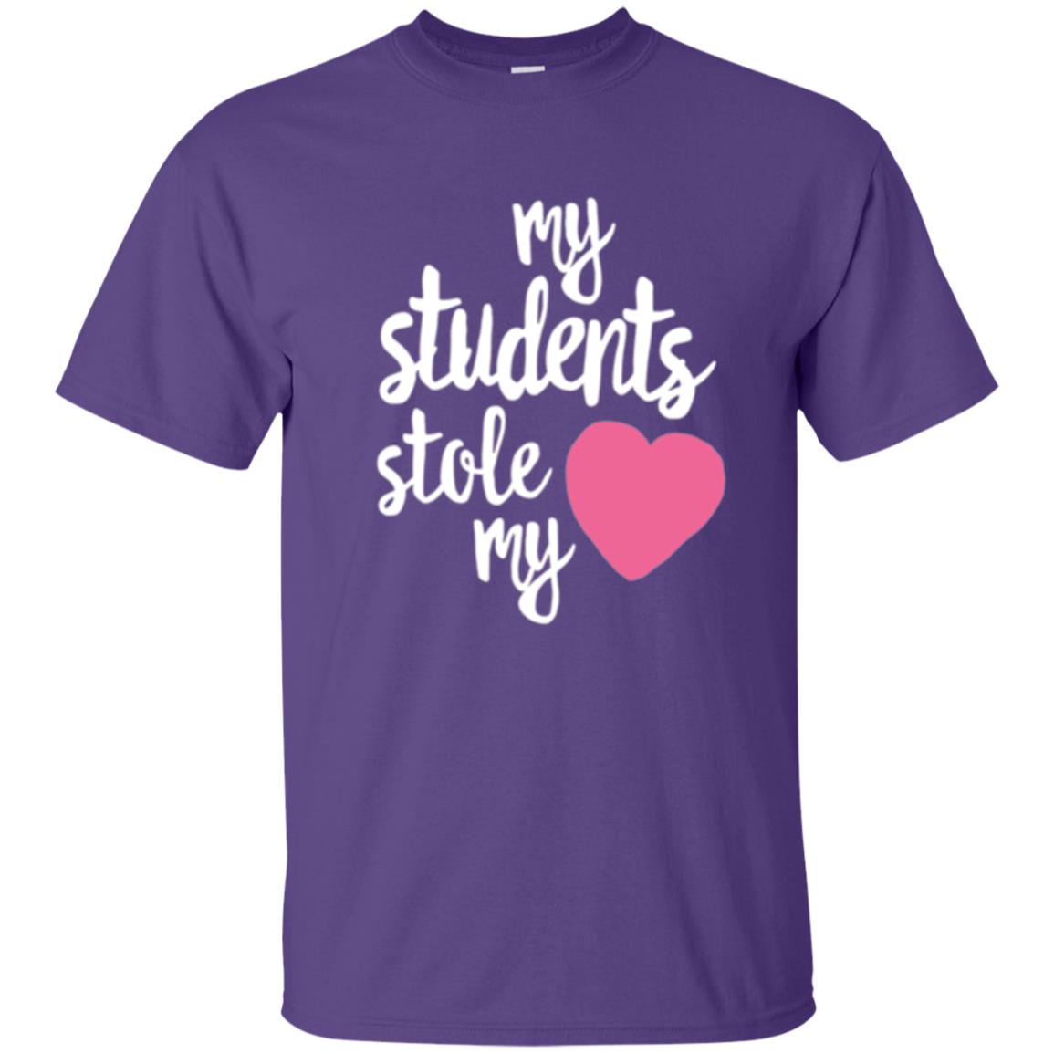 Valentine_s Day T-shirt My Students Stole My Heart Purple