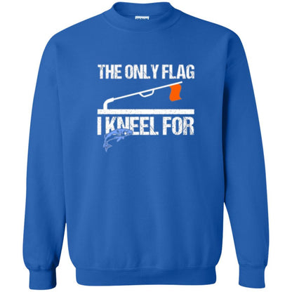 Fisherman T-shirt Ice Fishing Tip Up Flag T-shirt Royal
