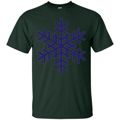 Christmas T-shirt Navy Blue Snowflake T-shirt Forest Green