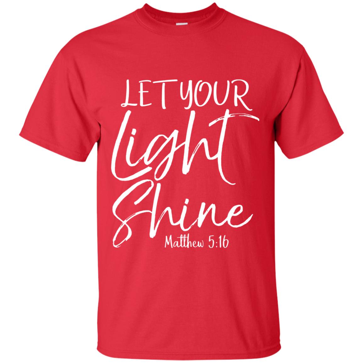 Let Your Light Shine Shirt Vintage Bold Cool Christian T-shirt Red