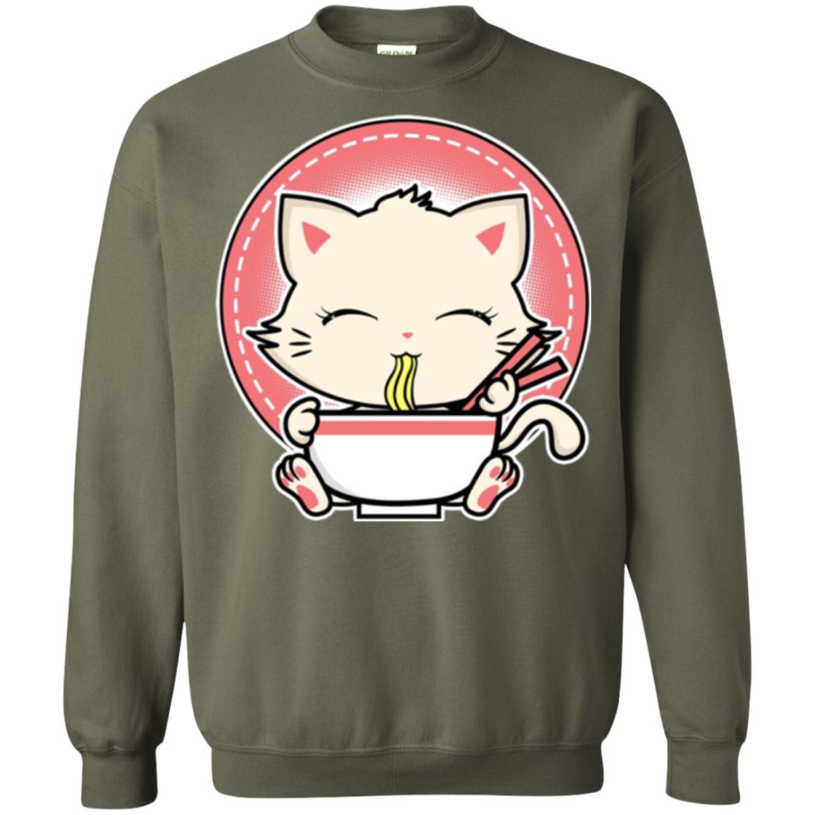 Kawaii Japanese Anime Cat Ramen T-shirt