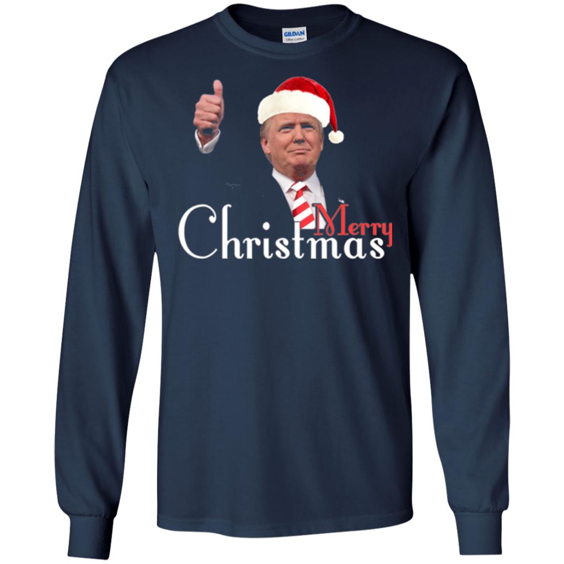 Trump Merry Christmas T-shirt Navy