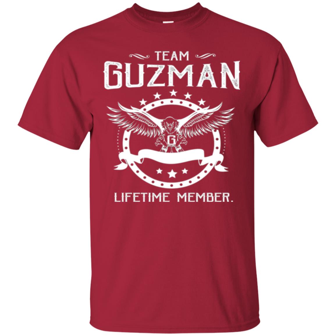 Family T-shirt Team Guzman Lifetime Member Cardinal