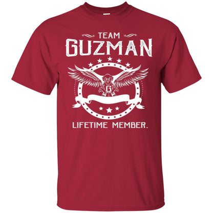 Family T-shirt Team Guzman Lifetime Member Cardinal