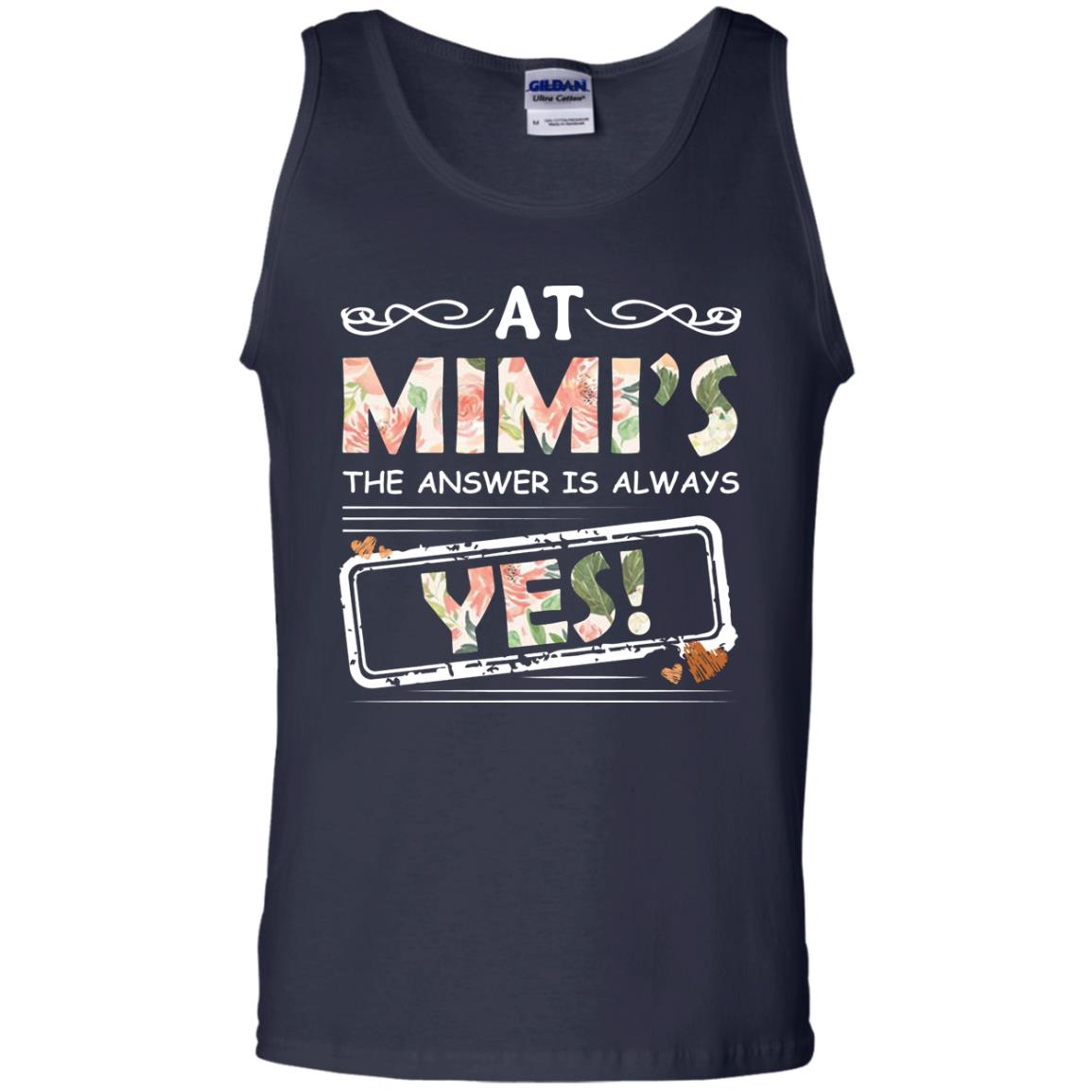 At Mimi_s The Answer Is Always Yes Mimi Shirt For Grandkids Navy