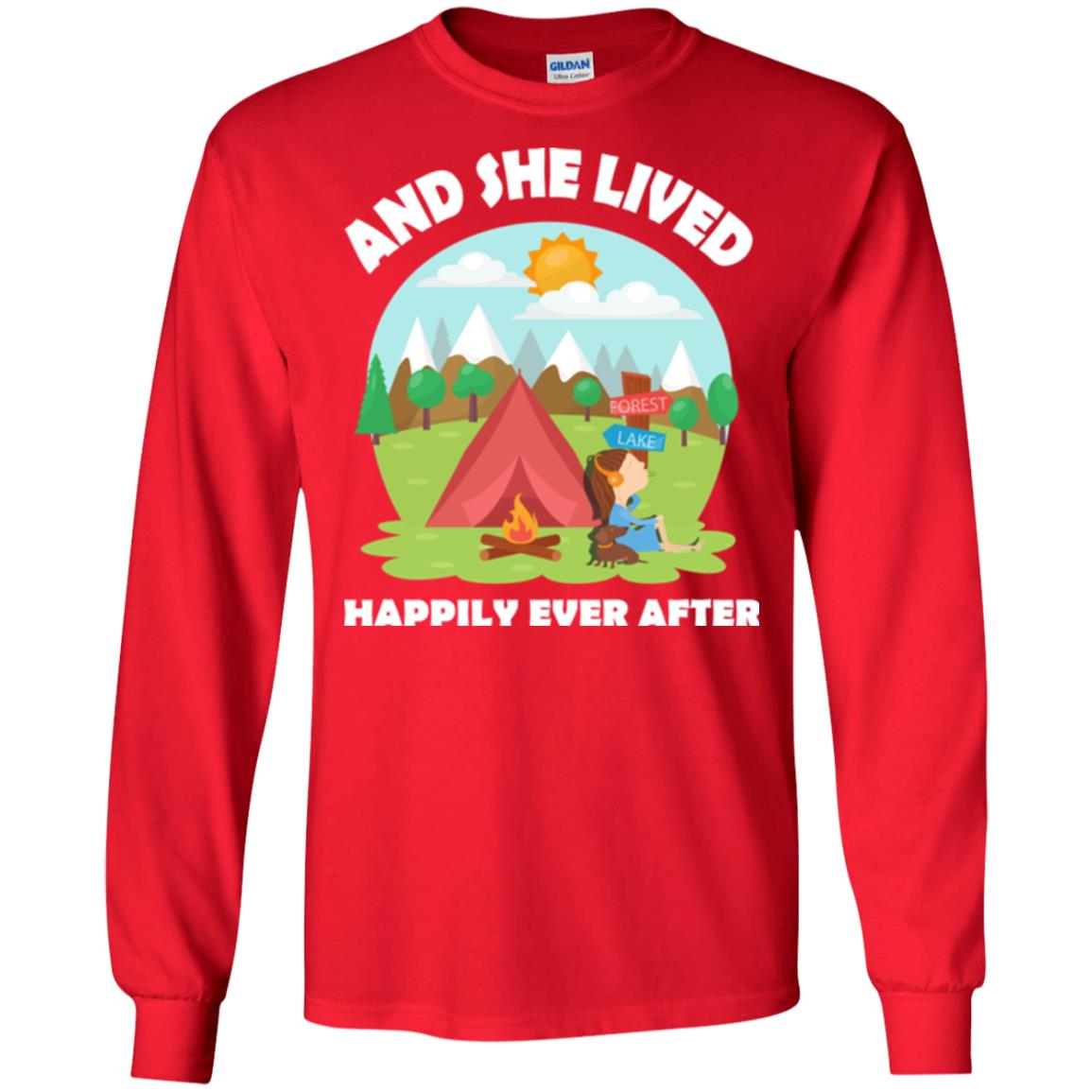 And She Lived Happily Ever After T-shirt Red
