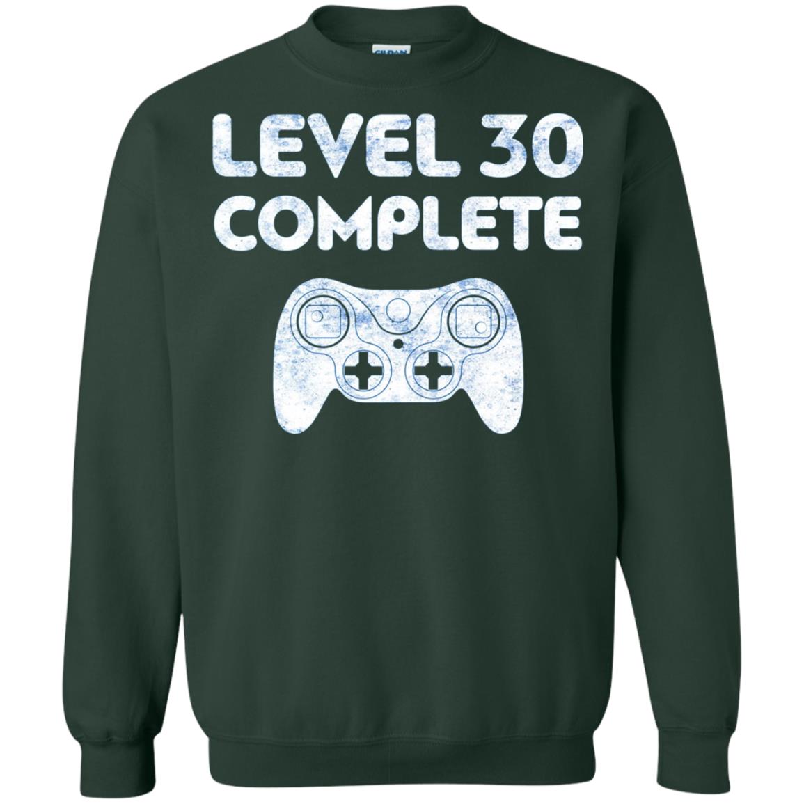 Level 30 Complete Video Gamer 30th Birthday Shirt Forest Green