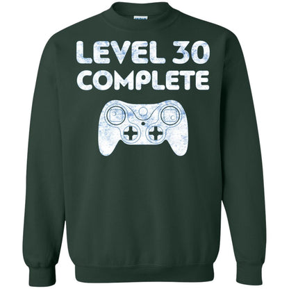 Level 30 Complete Video Gamer 30th Birthday Shirt Forest Green