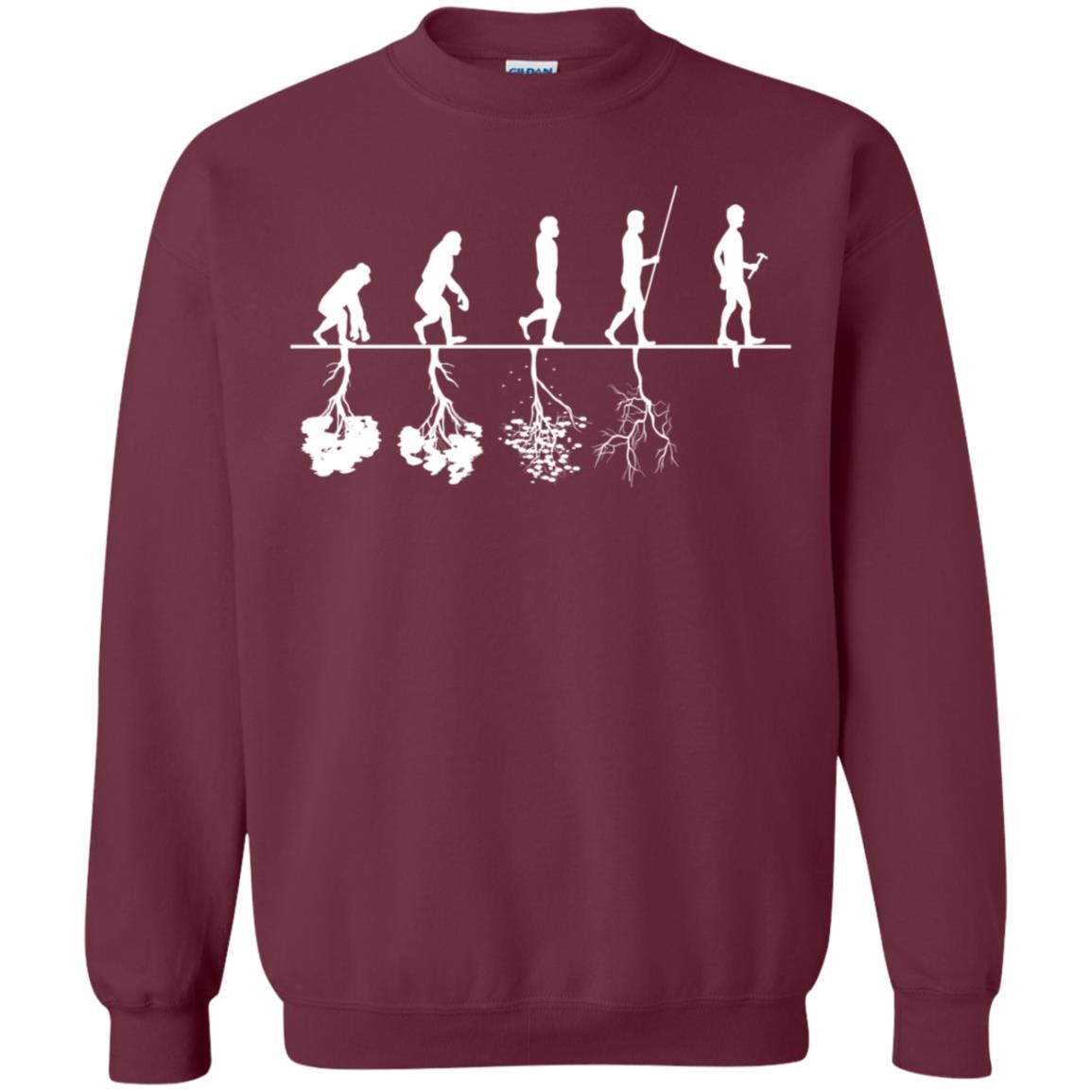 Evolution Tree Of Human Life Thinking Save Environment Shirt Maroon
