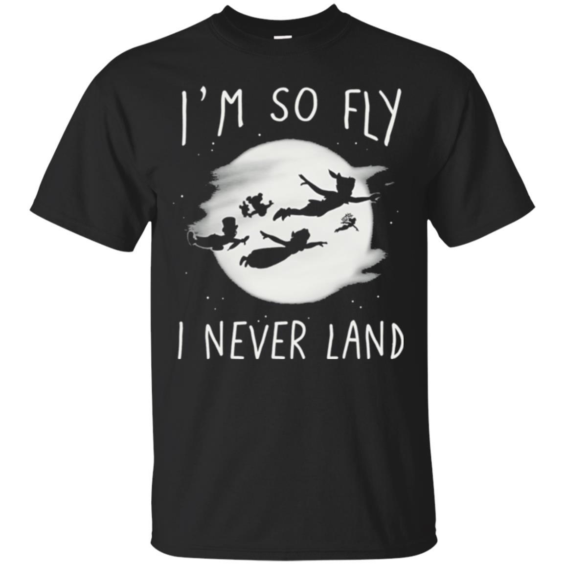 Film T-shirt Peter Pan So Fly Moon Silhouette Graphic Black