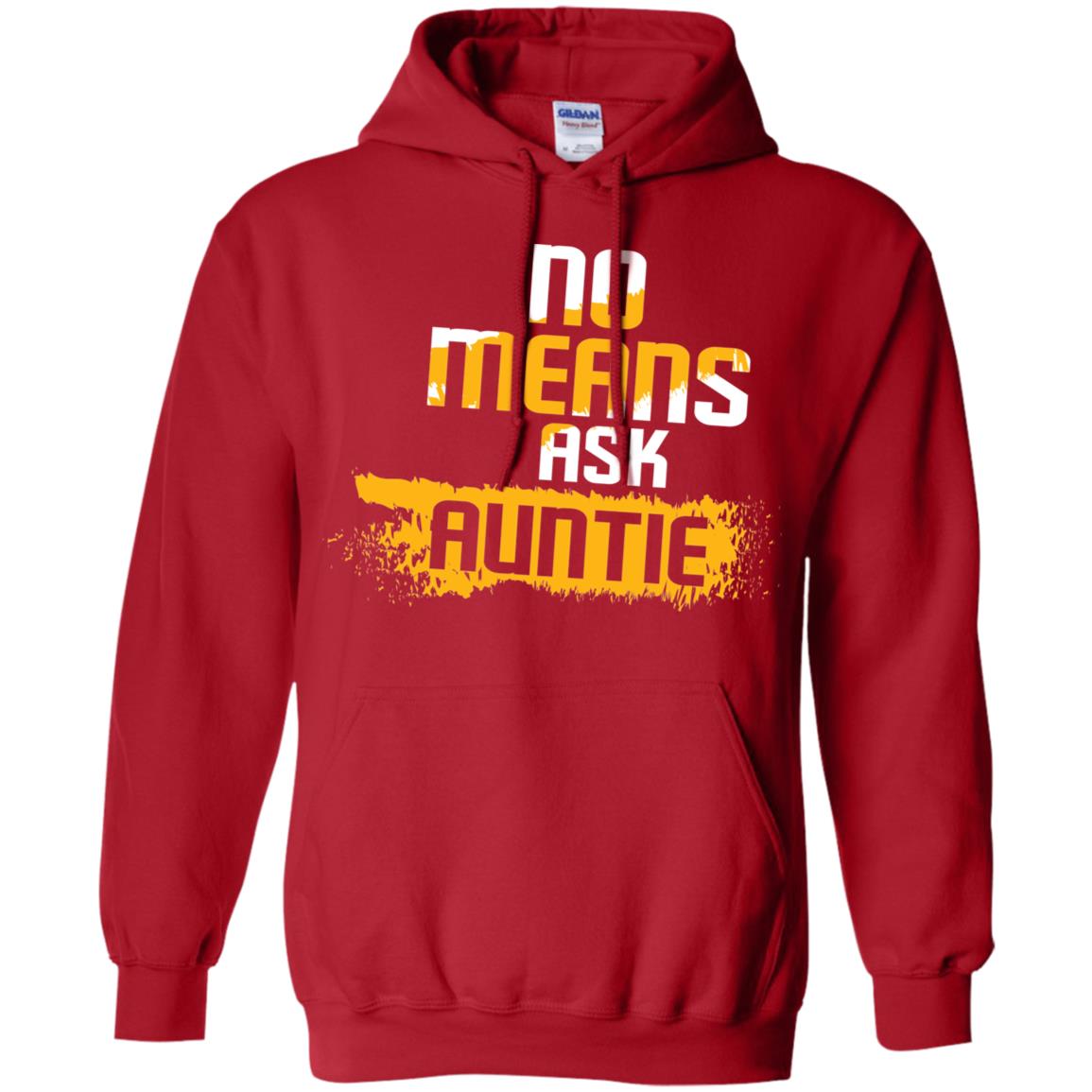 No Mean Ask Auntie Aunt Shirt For Womens Red