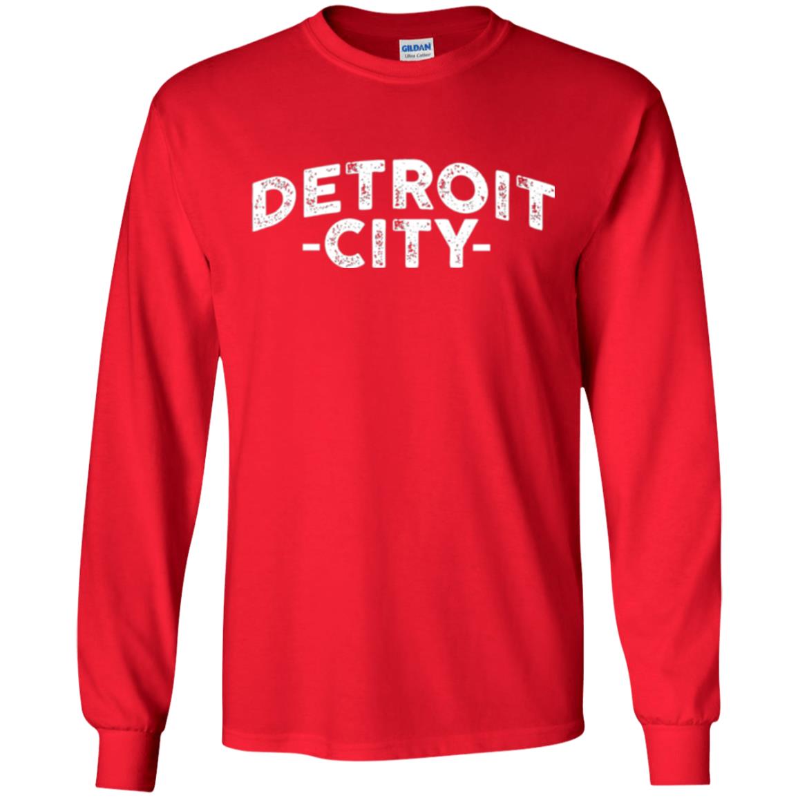 Detroit Michigan T-shirt Red