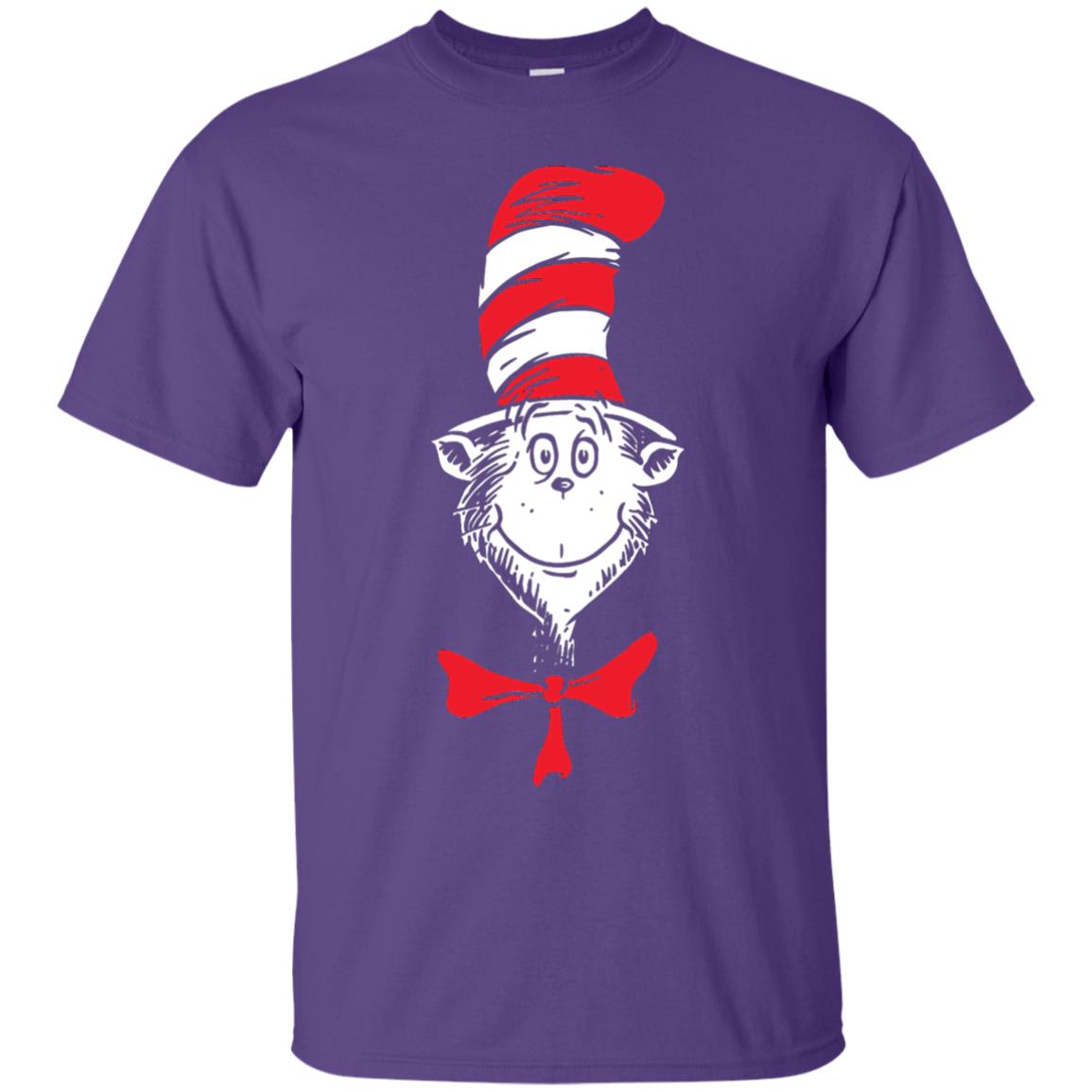 Dr. Seuss The Cat In The Hat Face T-shirt Purple