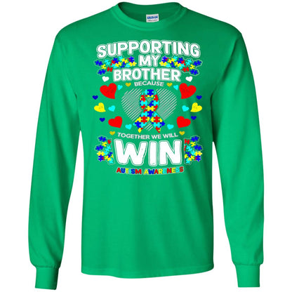 Autism Awareness Shirts For Supporting My Brother Irish Green