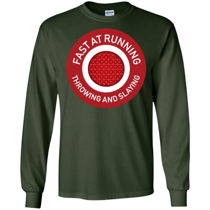 Fast At Running Throwing And Slaying Dodgeball Shirts Forest Green