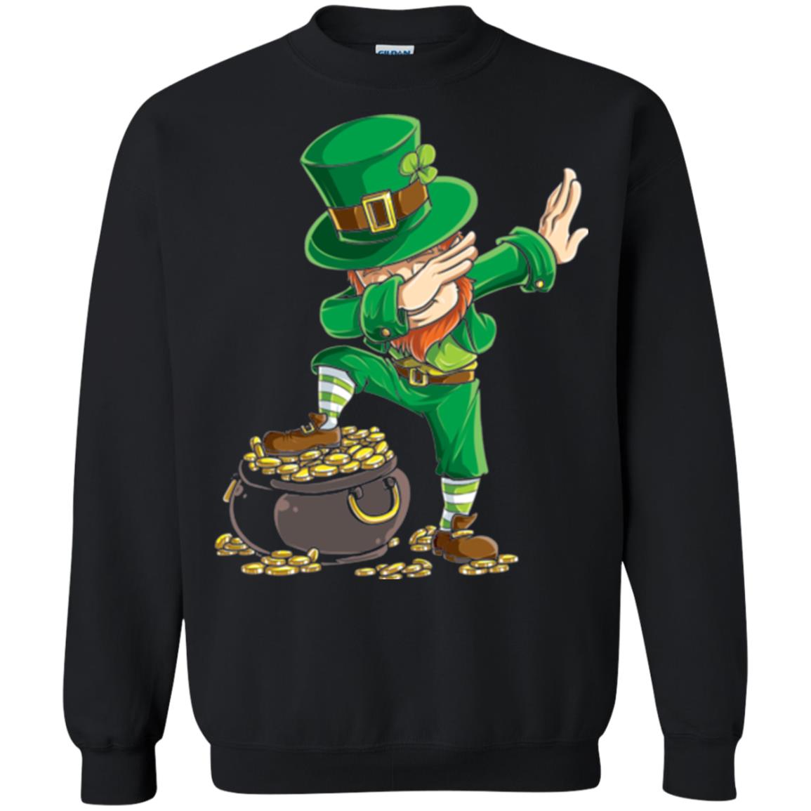Dabbing Leprechaun Saint Patrick's Day T-shirt Black