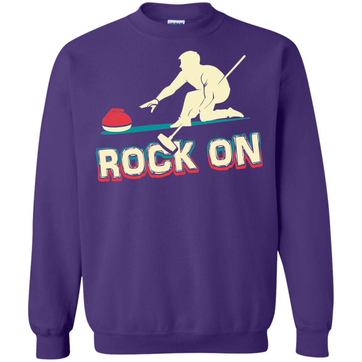 Curling Winter Lover T-shirt Rock On Curling Winter Sports Purple