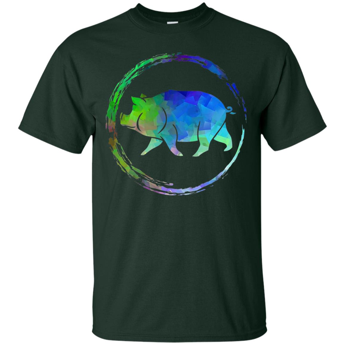 Hog Pig And Boar Lover Colorful Art Shirt Forest
