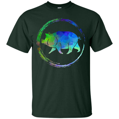 Hog Pig And Boar Lover Colorful Art Shirt Forest