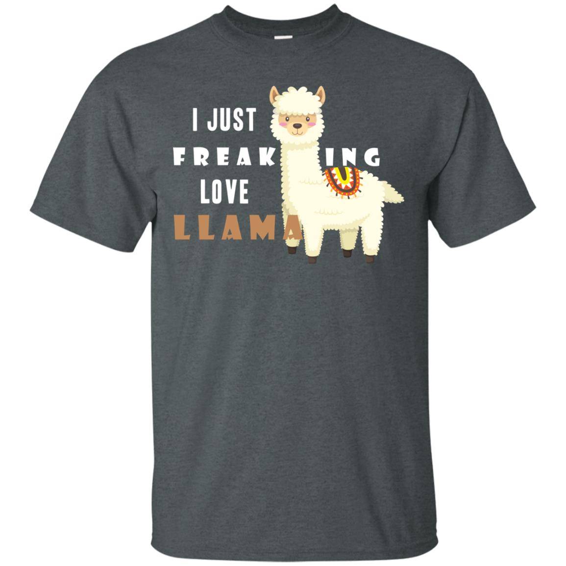 I Just Freaking Love Llama Shirt Dark Heather