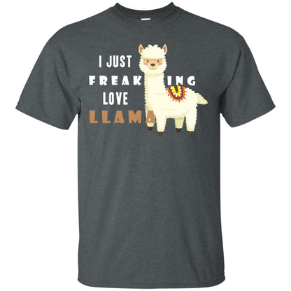 I Just Freaking Love Llama Shirt Dark Heather