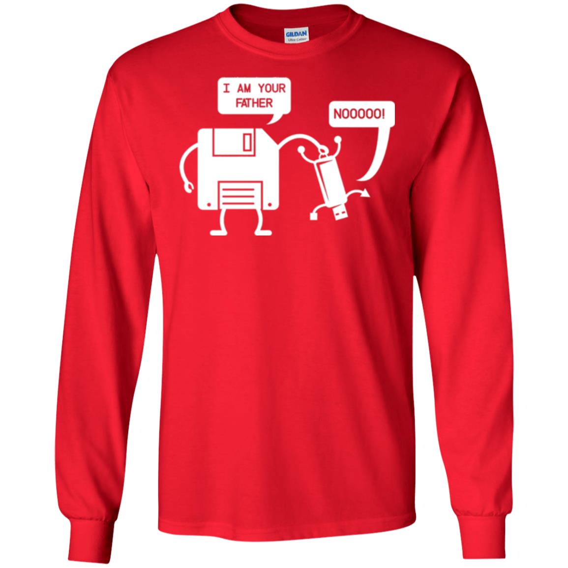 Usb Floppy Disk T-shirt I Am Your Father Red