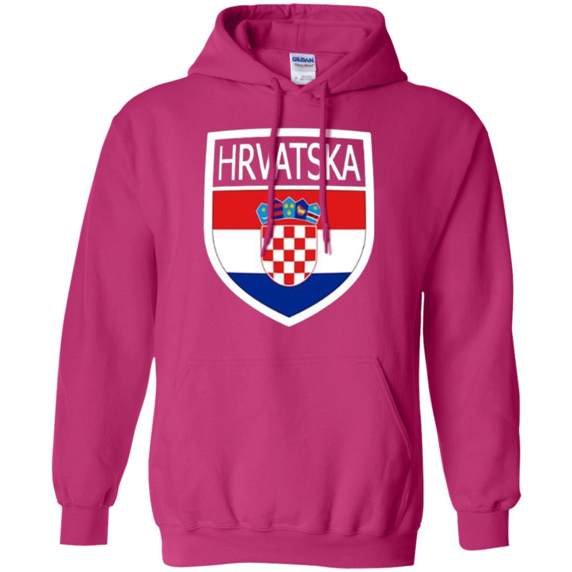 Croatia Shield T-shirt Hrvatska Patch Croatian Flag Badge Heliconia