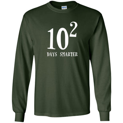 Funny Math 100th Day T-shirt 10 Squared Is 100 Days Smarter