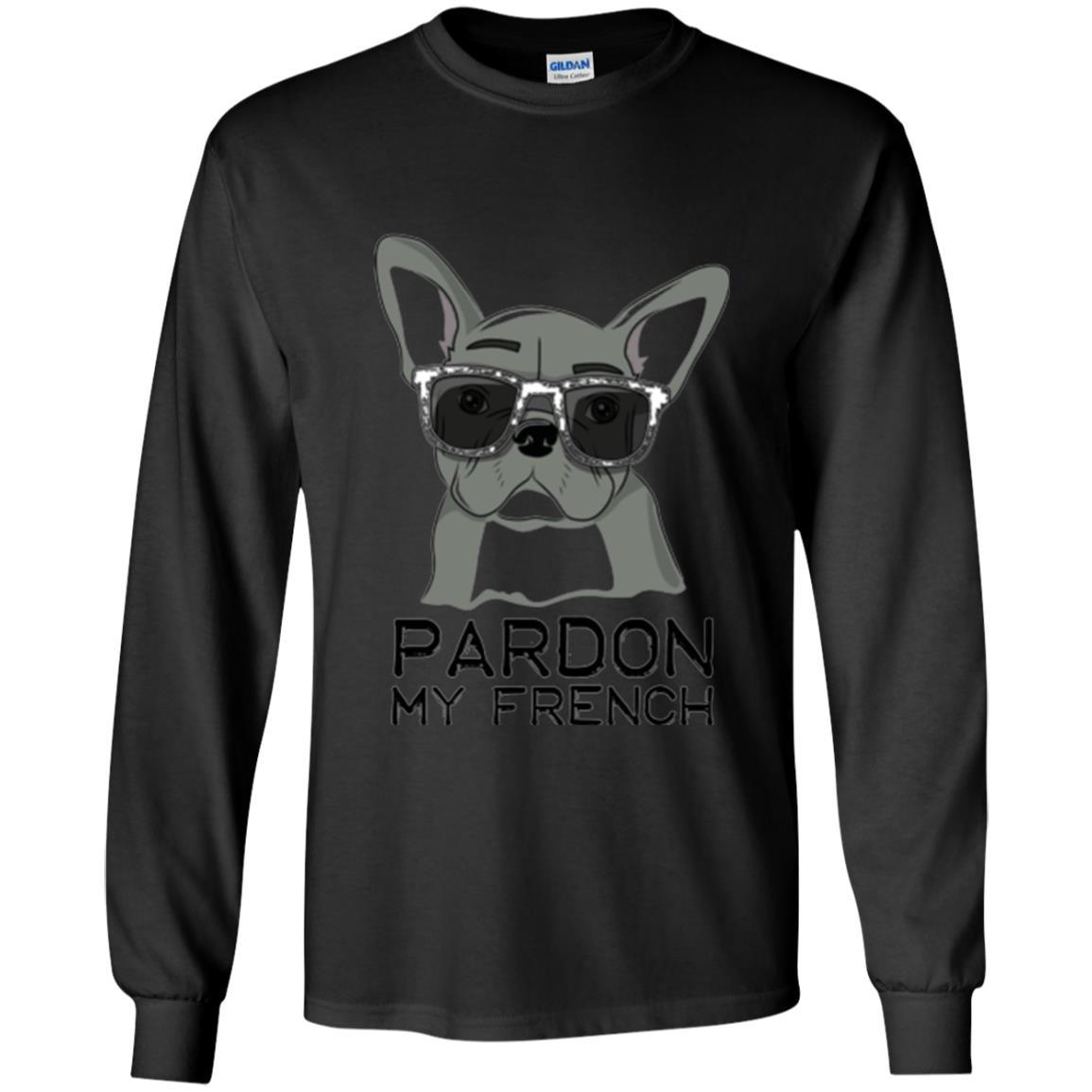 French Bulldog T-shirt Pardon My French T-shirt Black