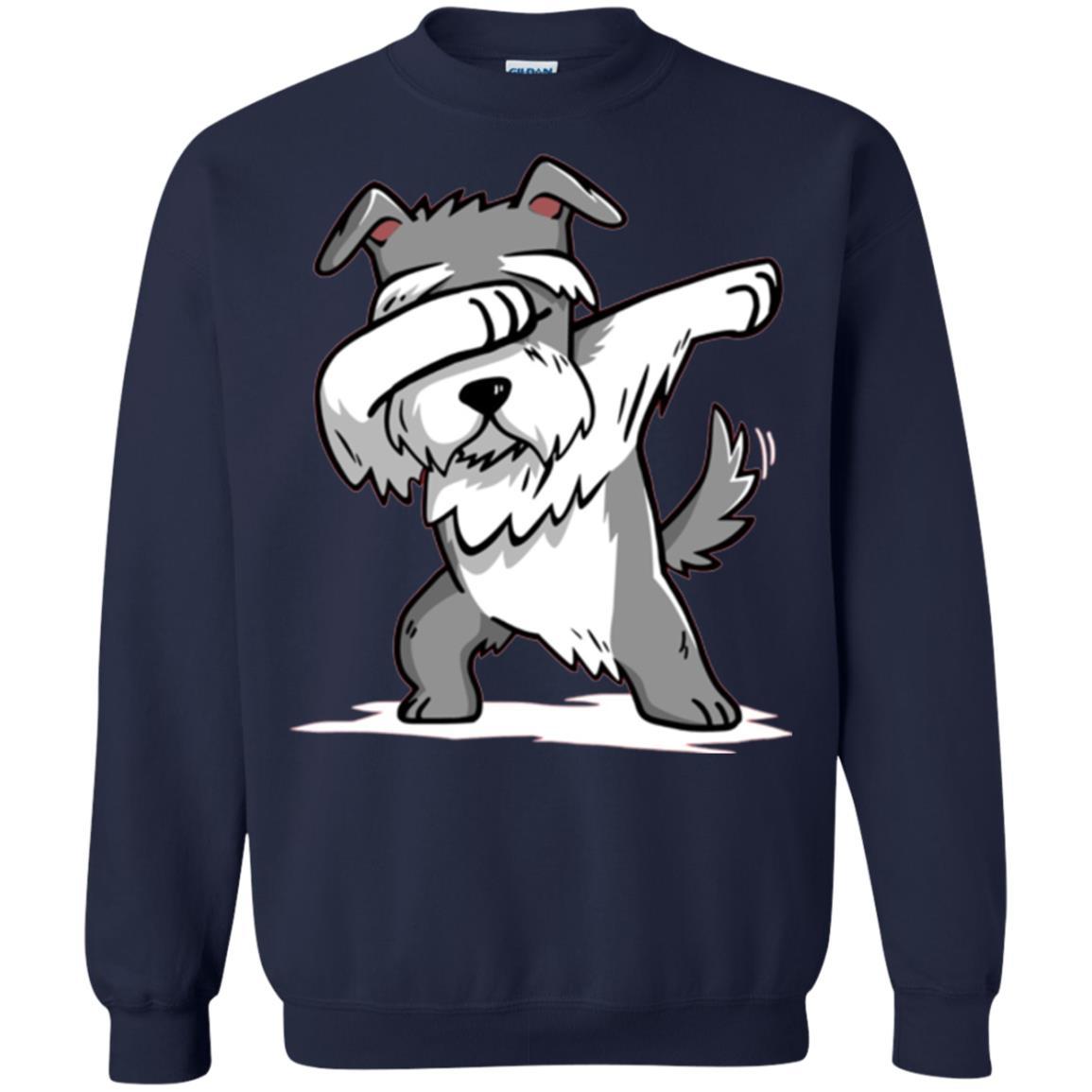 Dog Lover T-shirt Miniature Schnauzer Cute Dabbing Navy