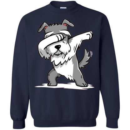 Dog Lover T-shirt Miniature Schnauzer Cute Dabbing Navy