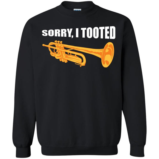Trumpet Lovers T-Shirt Sorry, I Tooted Black