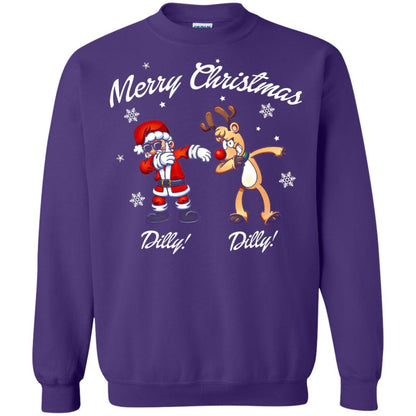 Christmas T-shirt Santa And Reindeer Dilly Dilly
