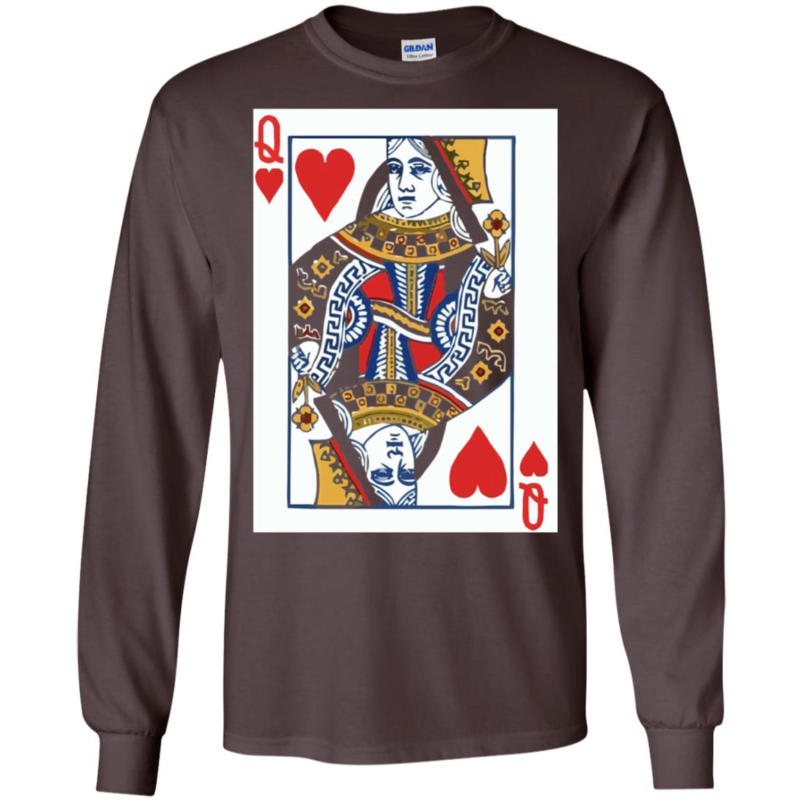 Valentines Day T-shirt Queen Of Hearts Cards Couple Dark Chocolate