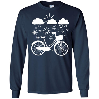 Bicycle All Weather Cyclist T-shirt For Bicycle Lover Navy