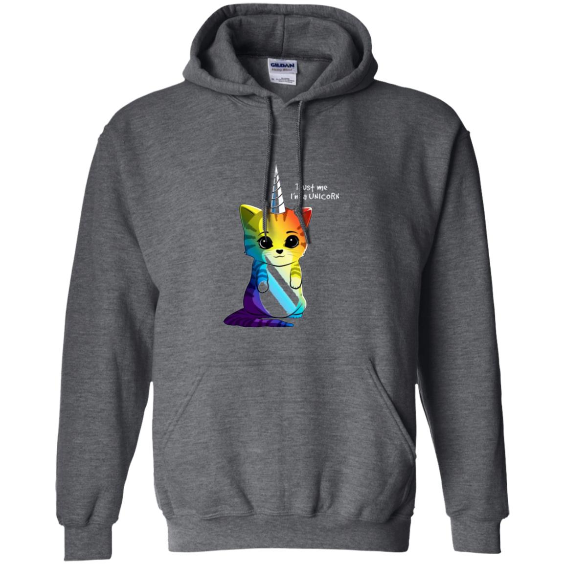 Cat Lovers T-shirt Caticorn Rainbow Trust Me I_m A Unicorn Dark Heather