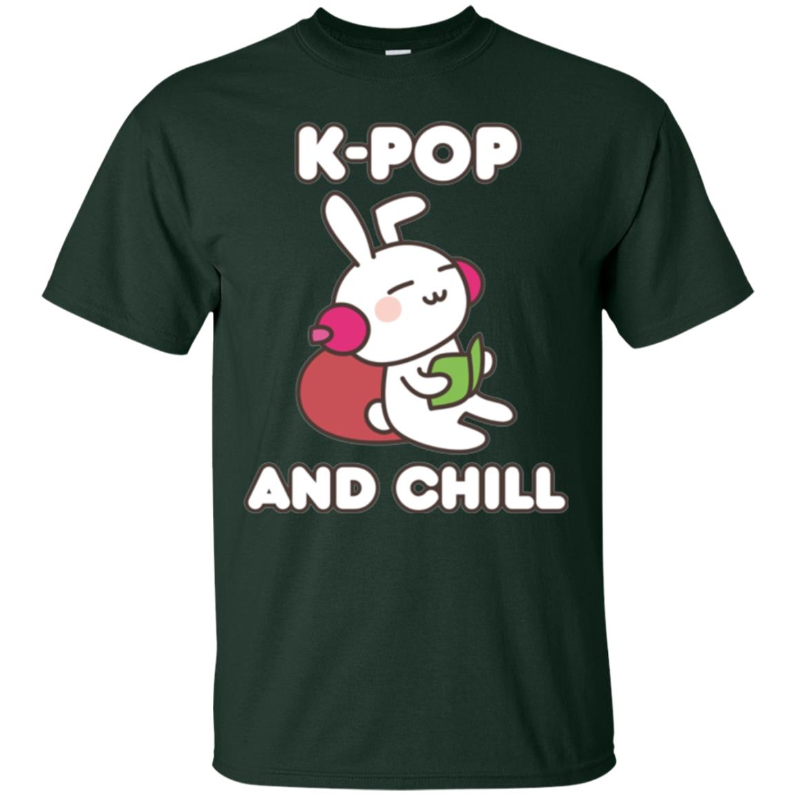 K-pop T-shirt K-pop And Chill Forest Green