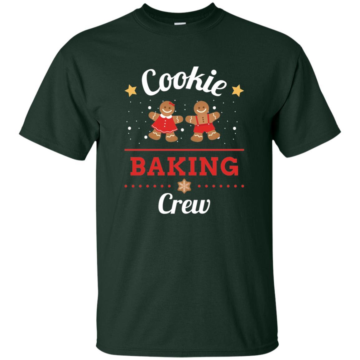 Christmas T-shirt Gingerbread Cookie Baking Crew Forest Green